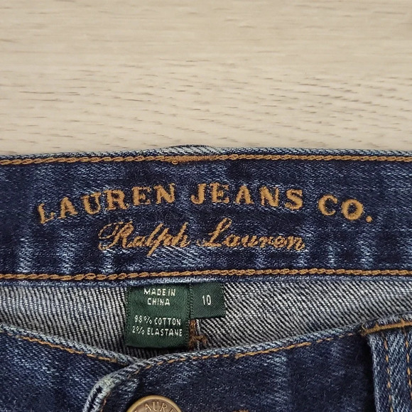 🛍LRL Ralph Lauren Womens 10 Straight Leg Blue Medium Wash Mid Rise Denim Jeans‎ - Picture 3 of 9